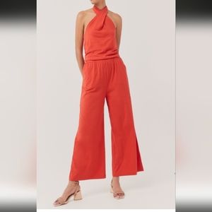 NWT Women's Cherry Revive Halter Jumpsuit